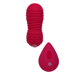 Бордовые вагинальные виброшарики 8,3см с пультом ДУ Lola Games Ray 9021-12lola