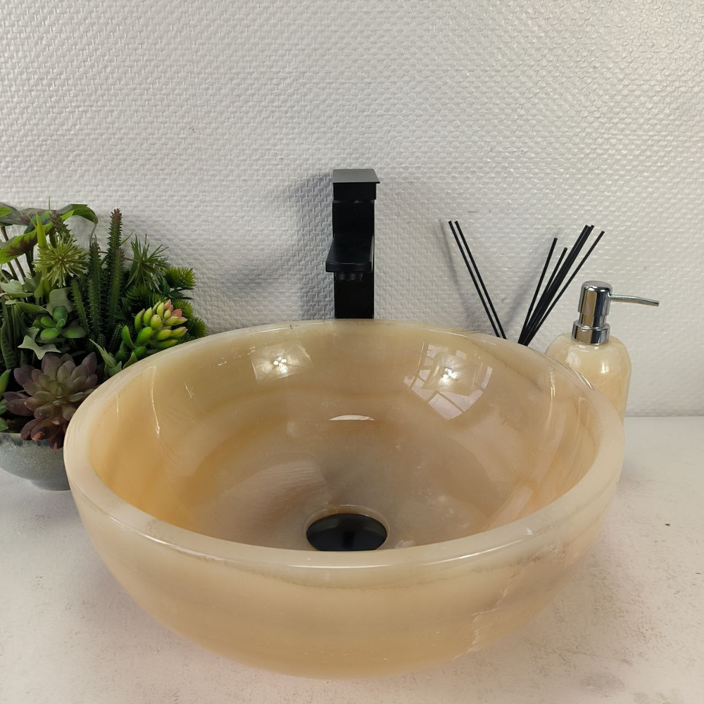 Раковина из оникса Bowl Yellow TinLip BO-60906 40*40*15
