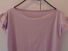 Qadın üçün qolu fırfırlı çəhrayı köynək  10051015