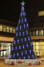 Уличная Гирлянда: холодный белый "Тающие сосульки" для елок от 3 до 19 м