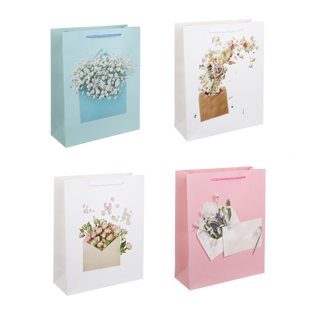 Пакет тм Fntastic подарочный, 26x32x10см, глиттер, бумага, 4 дизайна