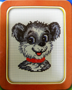 "Серый щенок"-087 вышивка