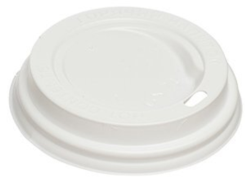 Крышка для стакана, диаметр 74 мм, белая, без носика, 1600 штук в коробке