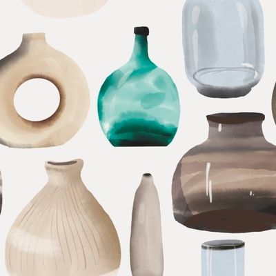 Vase interior watercolor