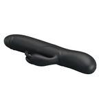 Черный вибратор-кролик 25см с вращением бусин Pretty Love Rabbit Vibrator Colin Black BI-014443