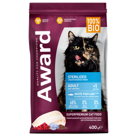 Award Sterilised Белая рыба с добавлением семян льна, клюквы и цикория 400гр.