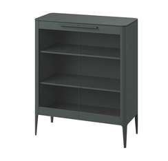 Витрина Type oak стеклянная высота 120 см (темно-серый)