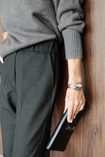 Брюки сигареты из плотного вискозы