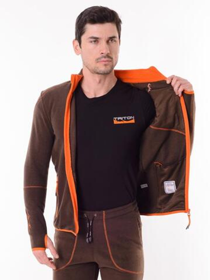 Демисезонный мужской костюм Triton Gear Rich Рич (Флис) Коричневый
