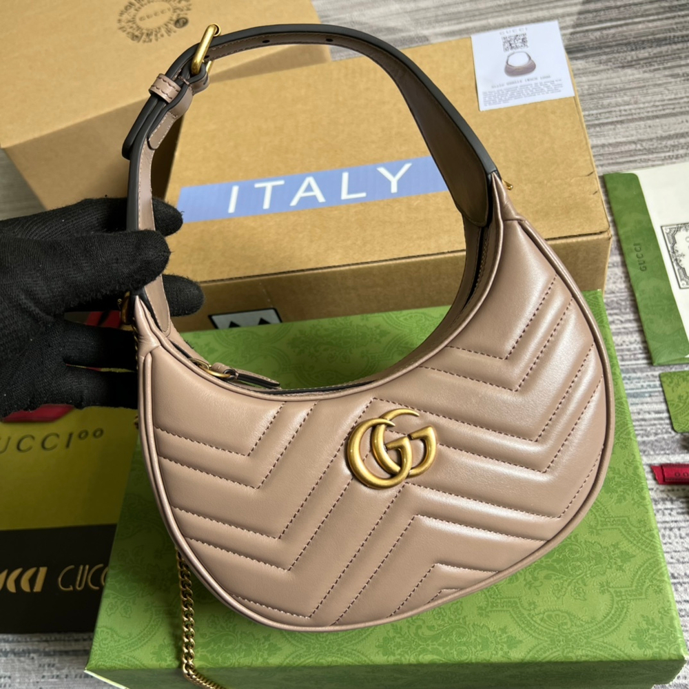 Gucci GG Marmont Half-Moon-Shaped Bag