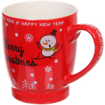 Кружка керамическая 320мл «Санта», красная