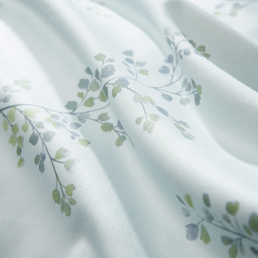 Наволочка 50x70 Elegante Leaflets голубая