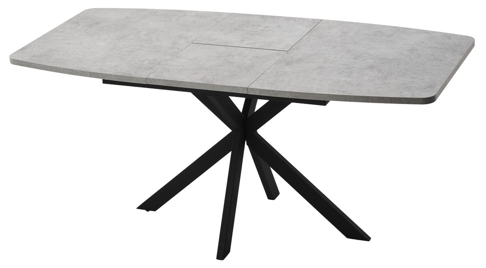 Стол АРИЗОНА 130 БЕТОН ЧИКАГО СВ.СЕРЫЙ / Черный каркас М-City