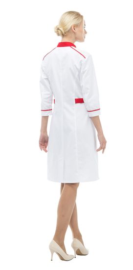 Халат женский "Редлайн" LL1112 (белый/красный)