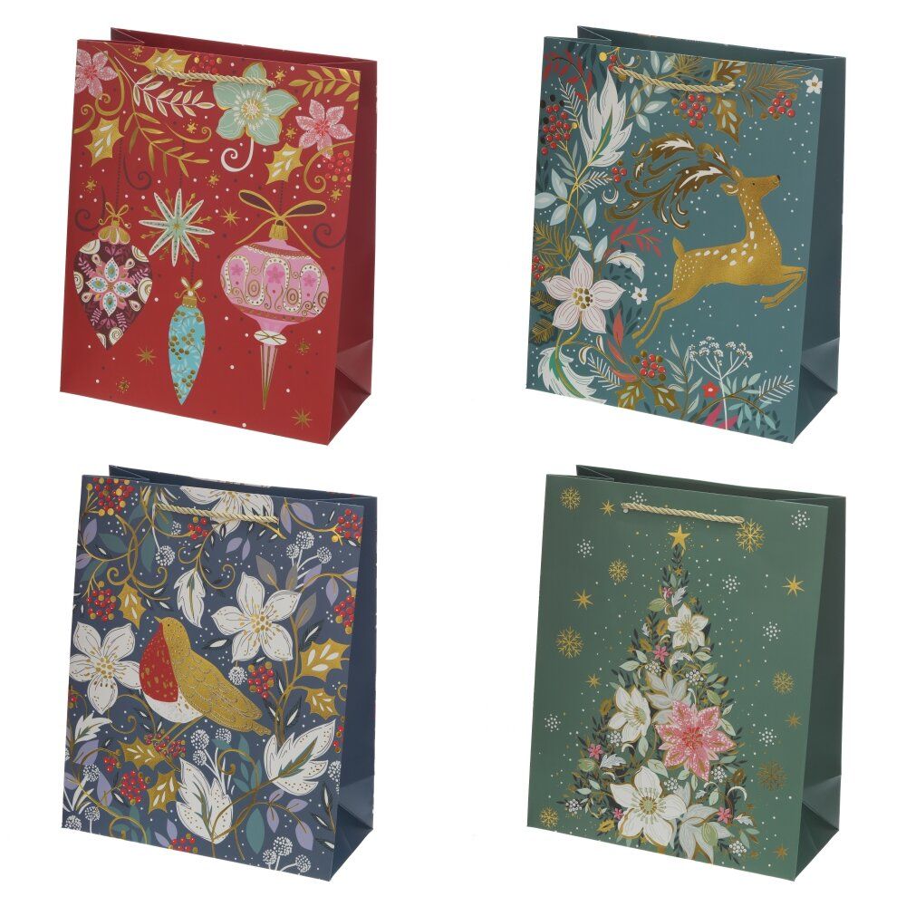 GAEM Пакет подарочный M (бумага 210г/м2, блок 12шт), L26 W12 H32 см, 82в.