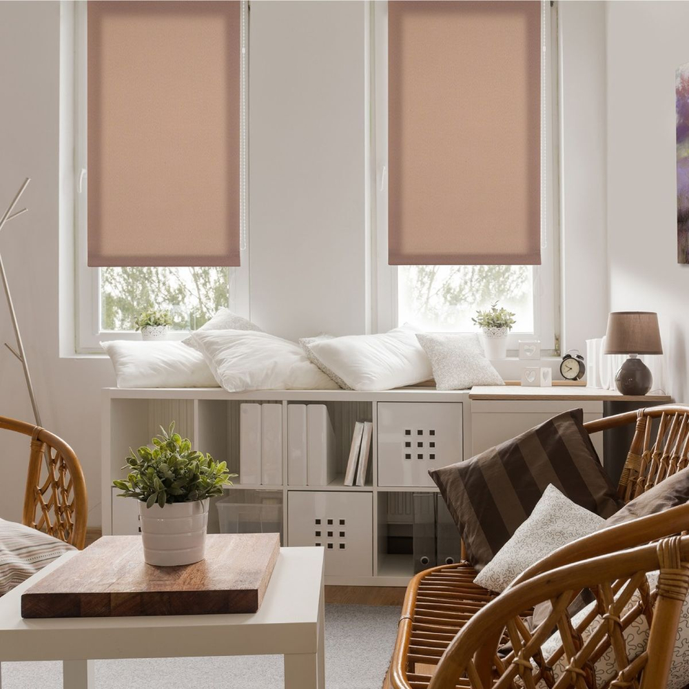 Рулонная штора Роял, 170х62 см, шир.крепл. 66 см, какао, СРШ-01М-2880