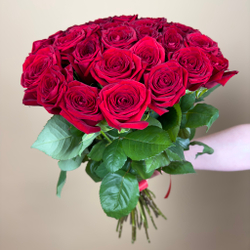 Flower bouquet of 35 Russian red roses