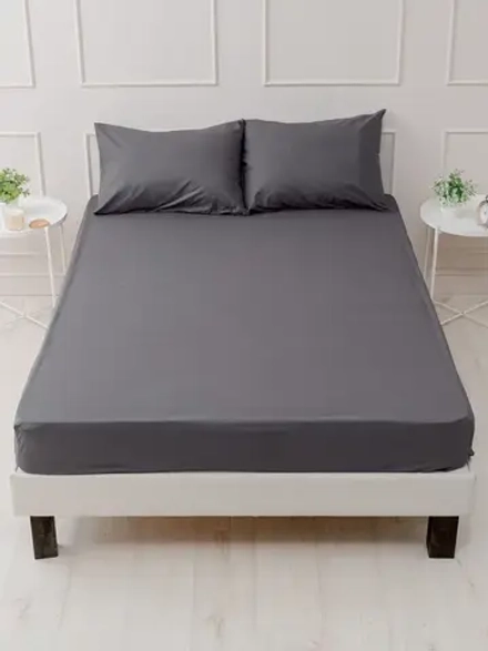 YERRNA простыня на резинке 140*200*26см темно-серый