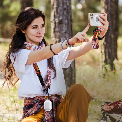 Многофункциональный ремешок 2в1 на телефон камуфляжно-розового цвета (Camo Pink) от Dux Ducis, серия OUTDOOR Series