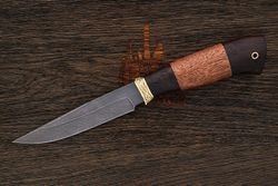 Нож туристический Эльбрус Чинар, клинок 130мм, дамаск