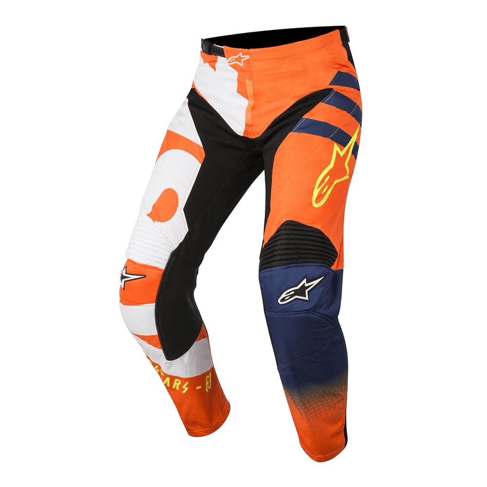 ALPINESTARS Мотобрюки кроссовые мужские RACER BRAAP PANTS темно-синий-оранжевый