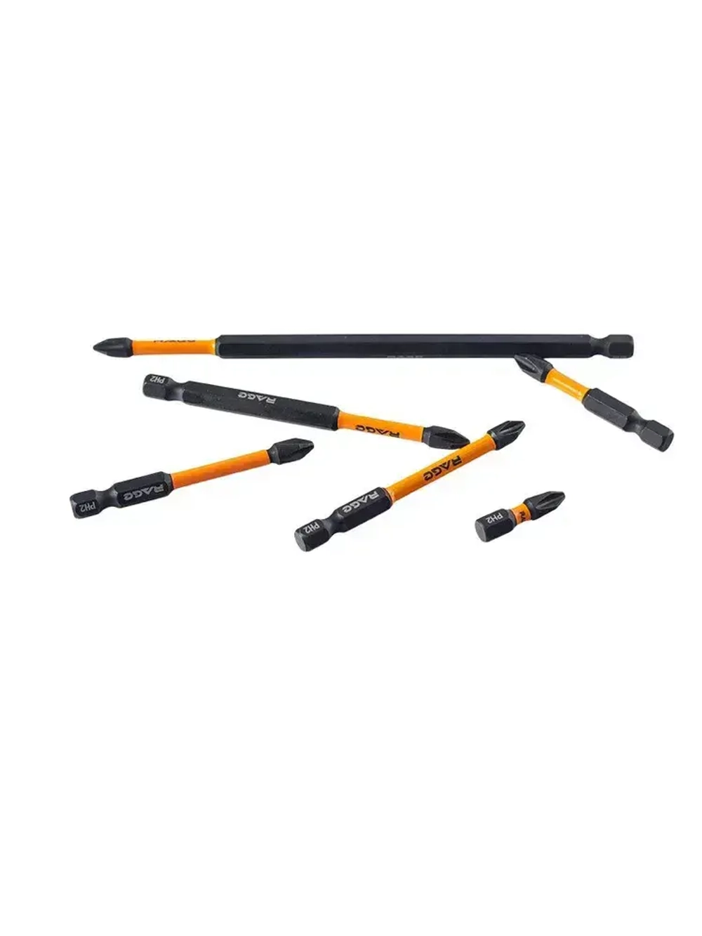 Набор бит торсионных IMPACT S2 PH2 х 25 мм 50 мм 65 мм 70 мм 90 мм 150 мм 6 шт RAGE