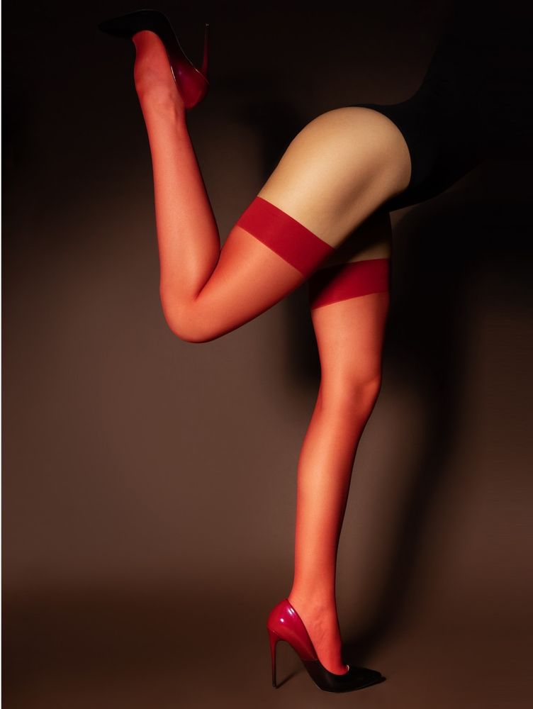 Чулки le frivole капроновые красные s/m Чулки le frivole капроновые красные s/m