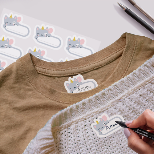 Термонаклейки на одежду. Котик