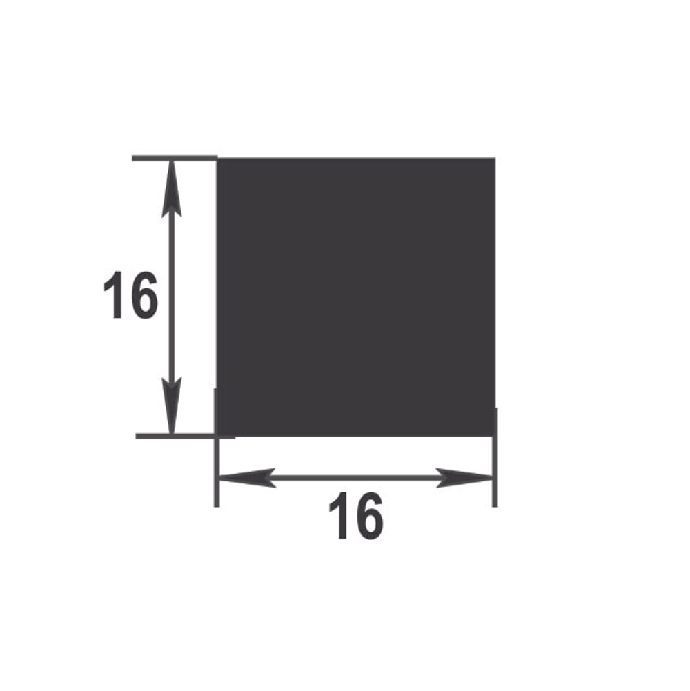 Штанга квадратная Лука 16*16 ШКв 16.2000.502л золото