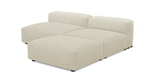 Угловой диван Фиджи большой и глубокий (Еврокнижка) Cilium Bone 210*242*62 см, Белый Вельвет Еврокнижка Фиеста