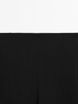 Massimo Dutti Брюки из крепа с защипами, черный