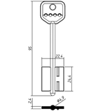 Заготовка сувальдного ключа 10722 СЕНАТ 4 Сувальдный ключ SEN4D
