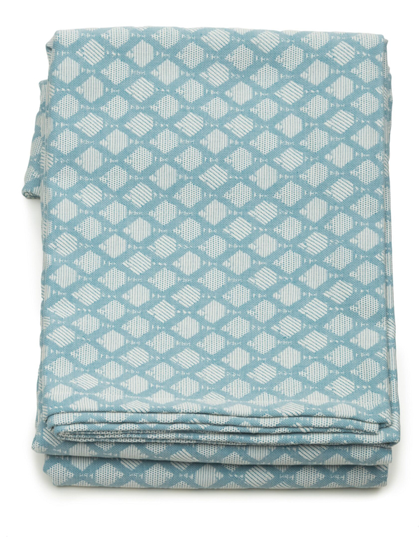 Покрывало CARPATES turquoise пике Blanc des Vosges 230x250 Бирюзовый