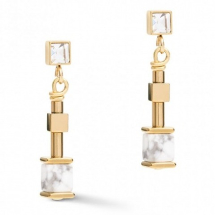 Серьги Coeur de Lion White 5055/21-1400 цвет белый, золотой