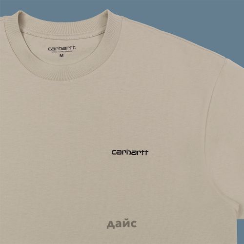 Футболка мужская Carhartt WIP Script Embroidery артикул:I030435_wall - купить в магазине Дайс