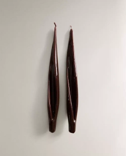 ZARA HOME НАБОР ДЕКОРАТИВНЫХ СВЕЧЕЙ В ФОРМЕ ЛИЛИИ ( 2 ШТ.), КОРИЧНЕВЫЙ