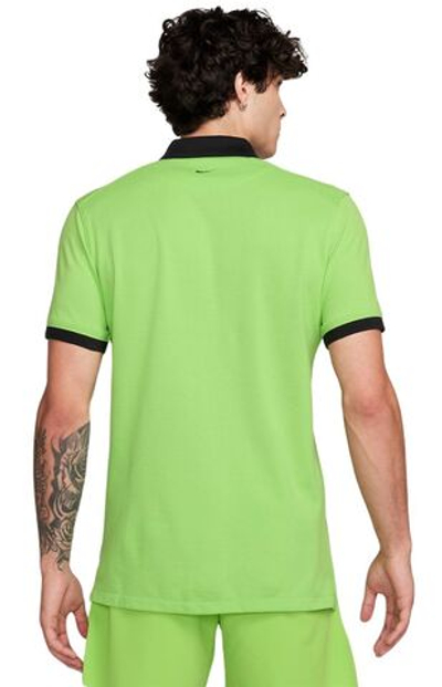 Мужское теннисное поло Nike Rafa Slim Polo - action green/light lemon twist