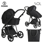Детская коляска Roan Sol 3 в 1 с автокреслом Avionaut Silver Black RSL/1017 Raven/Black