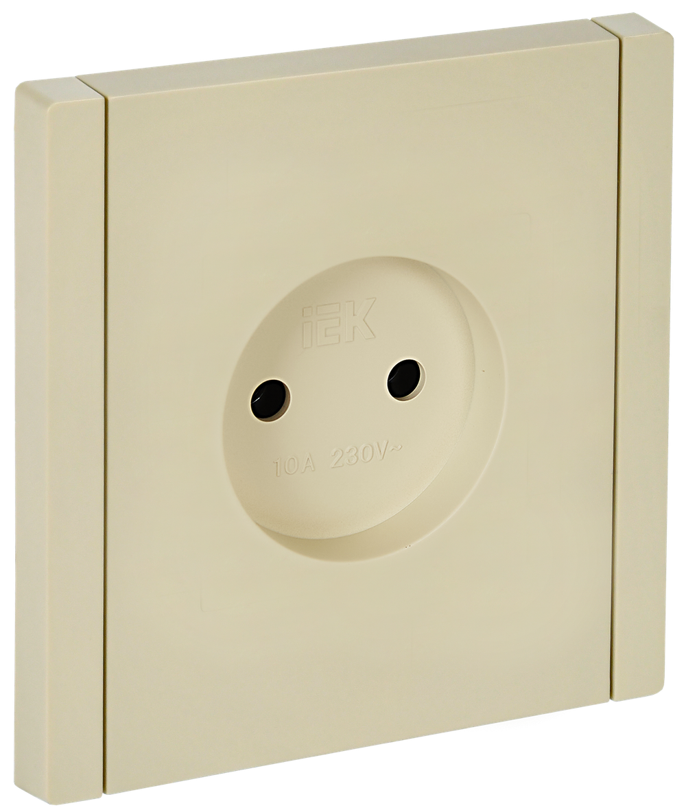 FORTE&PIANO Розетка 1-местная без заземления без защитных шторок винтовое крепление 10А FP418 ваниль IEK