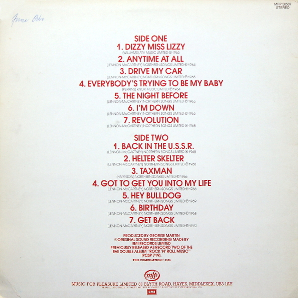 The Beatles / Rock 'N' Roll Music Vol. 2 (LP)