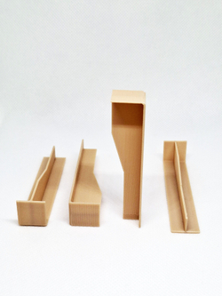 Соединитель для плинтуса 70x12 мм, белый пластиковый - 4 шт.