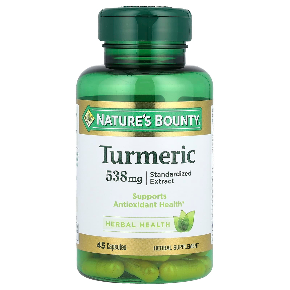 Nature's Bounty, Куркума, стандартизированный экстракт, 538 мг, 45 капсул