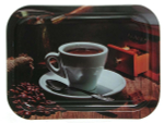 Поднос жестяной "Кофе" прямоугольный 246*328*15мм