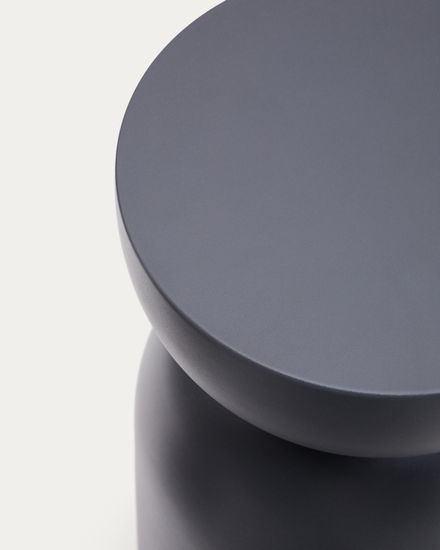 Приставной столик Rachell металл с серой окраской Ø30,5 см