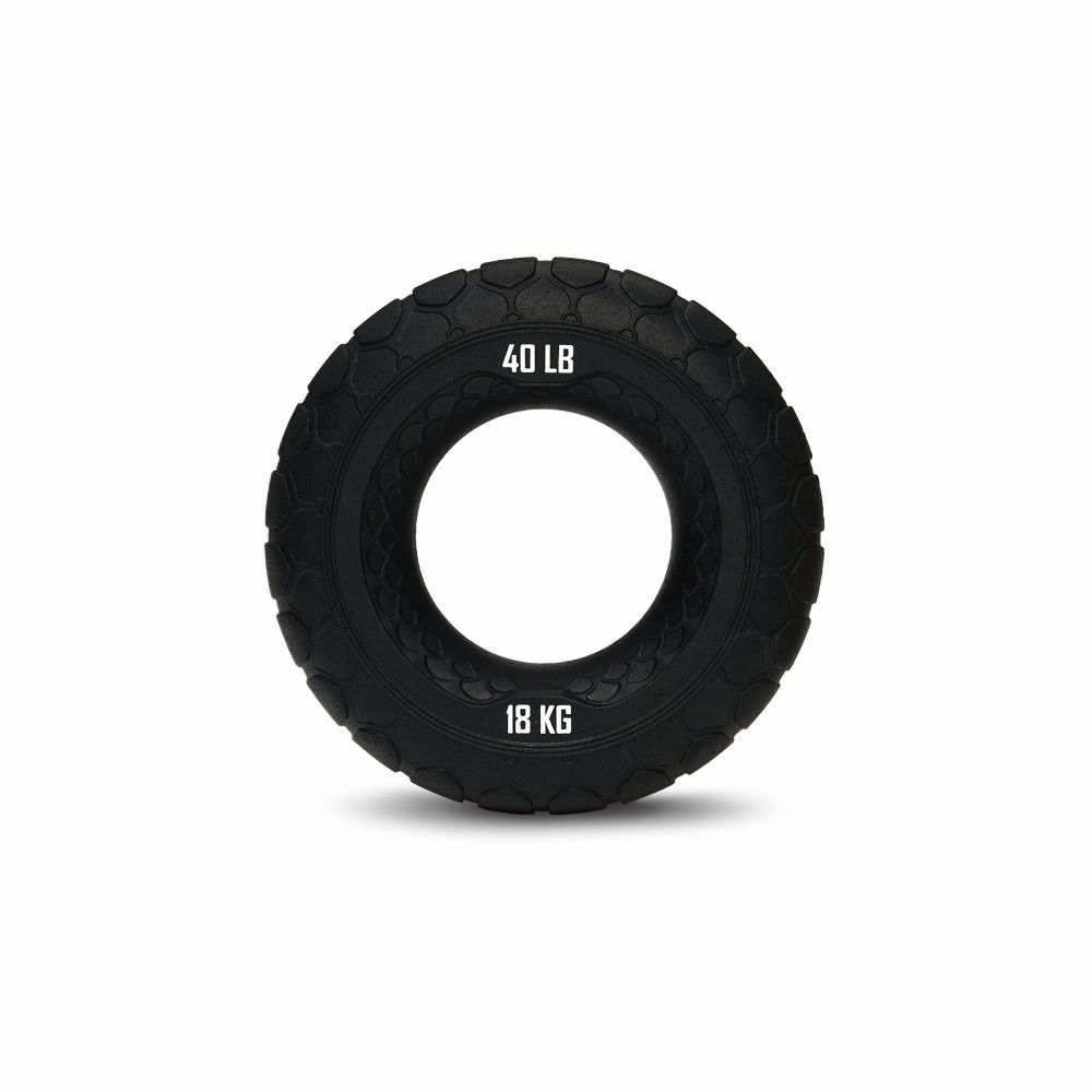 Набор из двух массажных мячей с кистевым эспандером черный