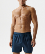 Мужские трусы боксеры Atlantic, 1 шт. в уп., микромодал, сине-зеленые, MBX-662