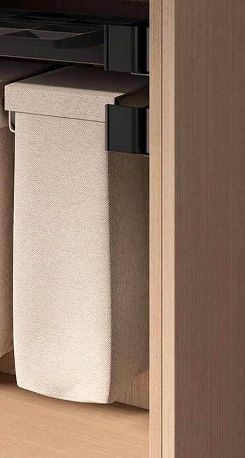 КОМПЛЕКТ Мешок для белья выдвижной 320 мм, Конеро W 484-544 мм, D 345 мм; мешок узкий 1 шт; цвет ЧЕР