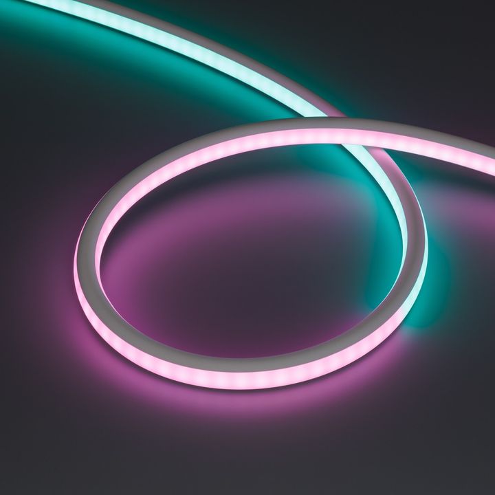 Светодиодная лента герметичная SPI-WAVE-TOP-G200-18x15mm 12V RGB PX2 (26 W/m, IP54, 5m, wire x1) Arlight 052418