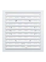 Решетка вентиляционная RRPF фланец D125 разъемная регулируемая 200х200 пластик ERA