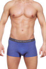 Классические тонкие боксеры из рибана в полоску (Размер: XL) (Цвет: фиолетовый)